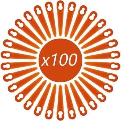 LAN Lot de 100 Lames Compatible pour Coupe Bordure Stihl PolyCut 2-2 PolyCut 3-2, FSA 45 FSA 57 FSE 52, Lames en Plastique pour Coupe Bordure Stihl sans Fil