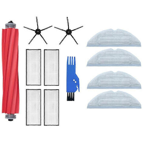 LAN Lot de 12 accessoires pour aspirateur Roborock S7, S70, S75, S7Max, S7 Maxv Ultra, T7S Plus et S7 Pro Ultra : brosse principale, filtre pour la serpillière