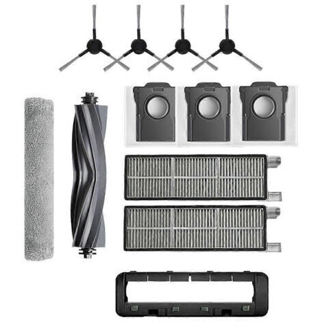 LAN Lot de 12 pièces pour aspirateur Dreame Mova G30/G30 Pro/G30 Ultra : brosse, filtre HEPA, sac à poussière et chiffon de nettoyage.