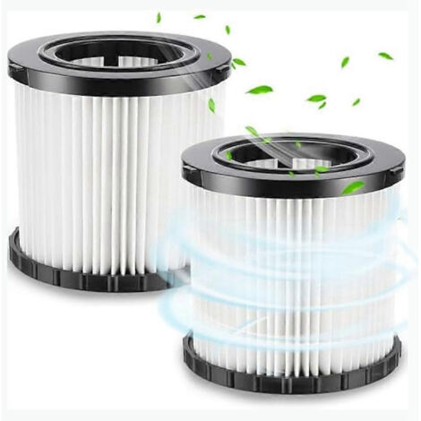 LAN Lot de 2 filtres pour aspirateur eau et poussière DCV5801H/DCV581H compatible DeWalt, filtre de rechange HEPA DCV580H