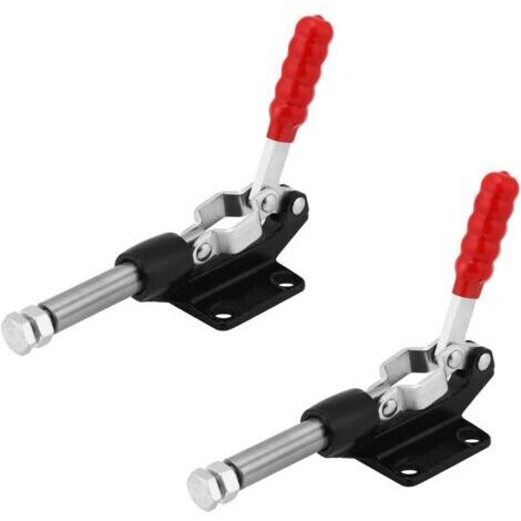 LAN Lot de 2 serre-joints à bascule réglables, outil manuel de travail du bois à dégagement rapide, 32 mm