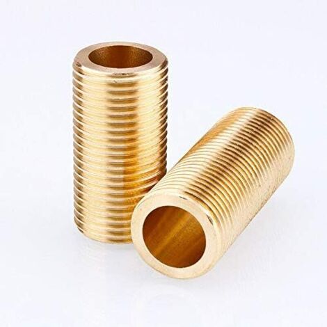 LAN Lot de 2 tubes filetés pour raccords de réservoir 60 mm en laiton
