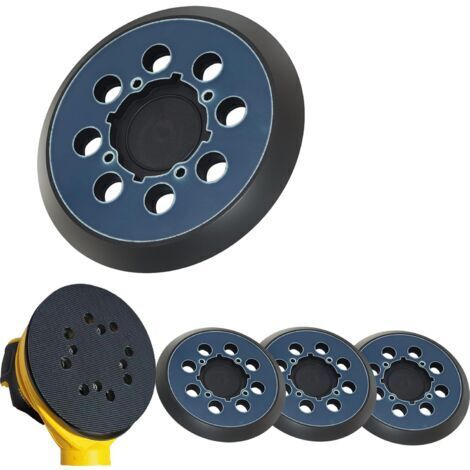 LAN Lot de 4 patins de ponçage orbital de rechange pour ponceuse Dewalt, 5 pouces, 8 trous, crochet et boucle, pour ponceuse orbitale DeWalt DWE6421, 6421K, DWE6423, 6423K, DCW210B