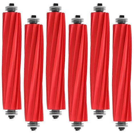 LAN Lot de 6 brosses en caoutchouc pour aspirateurs Roborock Qrevo S/MaxV/Pro/Plus, séries Q Revo, S7 et QV 35A