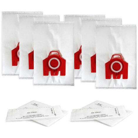 LAN Lot de 6 sacs à poussière de rechange FJM 3D Efficiency pour aspirateurs traîneaux Miele séries S200, S300, S600, S4, S6 Compact, C2 et C1