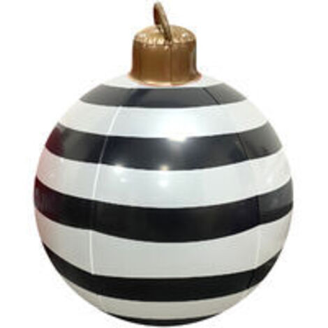 LAN Ornements de Noël Boule de Noël Gonflable Géante Décorée en PVC de Noël Extérieur de 23,6 Pouces Décorations de Boule Gonflable de Noël Boules Gonflables de Noël pour Plein Air à La Maison - 8