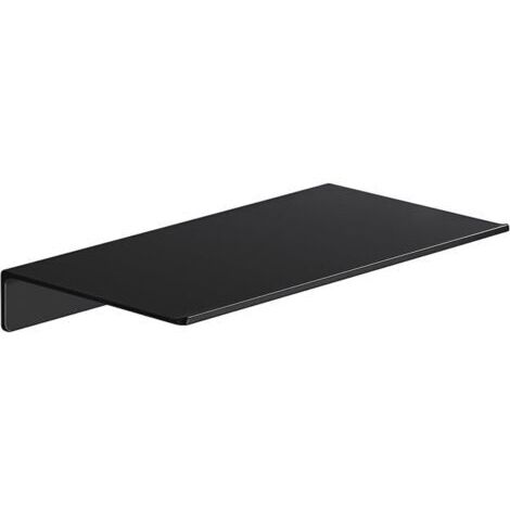 LAN Petite étagère murale flottante, mini étagère de présentation pour objets de collection, étagère murale en métal pour salle de bain/salon/cuisine/chambre (noir, 20,3 cm)