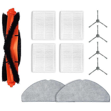 LAN Pièces de rechange pour aspirateur robot Lubluelu L20 (combinaison aspirateur et laveur de sols) : brosse rotative, lingette de lavage et kit de filtres.