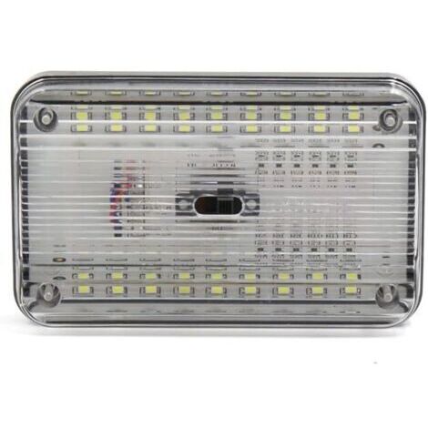 LAN Plafonnier rectangulaire en forme de dôme, 12 V CC, 36 LED SMD blanches, pour intérieur de voiture