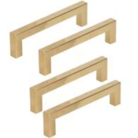 LAN Poignée de porte de cuisine en acier inoxydable doré, poignée de remplacement pour meuble, 12 x 12 x 193 mm. DEBUNS