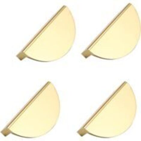 LAN Poignées de cuisine CSPARKV, lot de 4, poignées de meubles en métal doré, poignées de placard dorées, pour meubles de bureau, tables de chevet, commodes, armoires (vis incluses)
