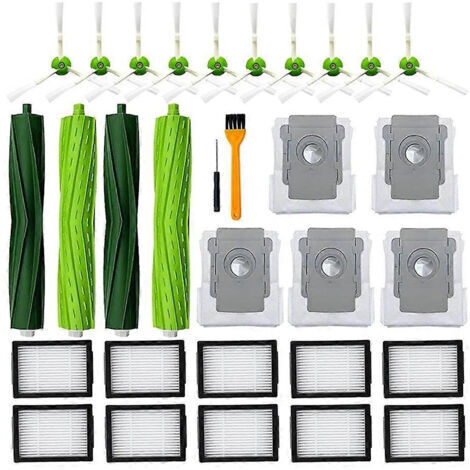 LAN Pour iRobot Roomba I3, I3+, I4, I6, I6+, I7, I7+, I8, I8+, E5, E6, E7, Robot aspirateur brosse latérale principale filtre Hepa