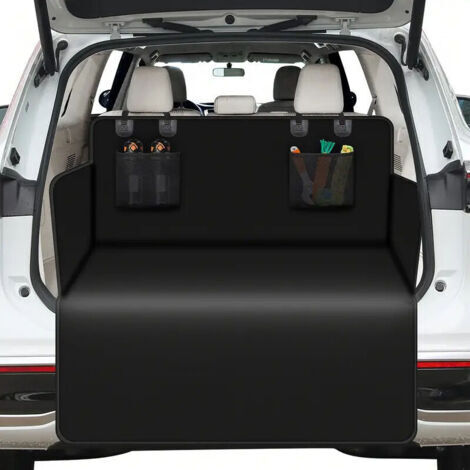 LAN Protection de coffre de voiture imperméable et antidérapante - Tapis universel pour chiens, compatible avec les voitures et les SUV, facile à nettoyer (noir)