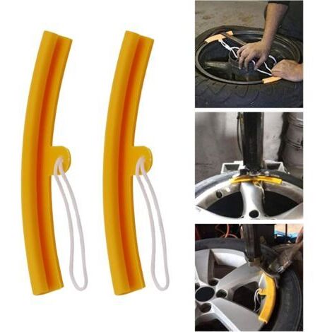 LAN Protection de Jante avec Trous et Cordes,Protection de Jante avec Trous et Cordes Protecteur,Outil de Protection de Roue de Jante pour Moto Bicyclettes, Démonte-Pneu Vélo-2pack
