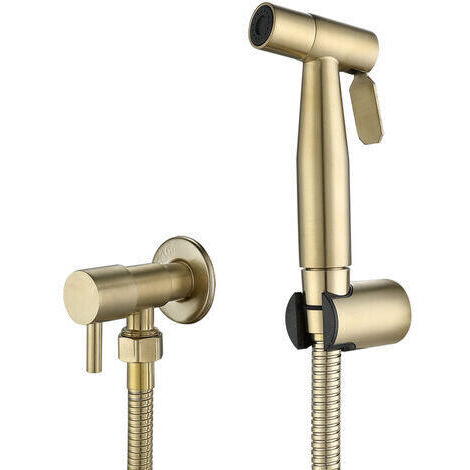 LAN -Pulvérisateur de toilettes pour bidet et de toilettes en acier inoxydable, Kit de pulvérisateur de bidet, pulvérisateur de robinetterie Pulvérisateur de WC(or)