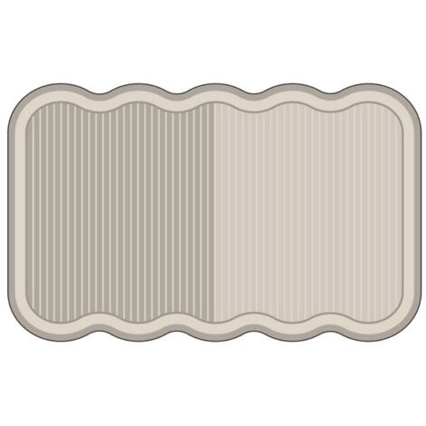 LAN Qianxun [Forme carrée incurvée] 4060cm (Terre de diatomées) Tapis de sol en terre de diatomées, tapis antidérapant pour salle de bain, tapis absorbant pour porte de toilettes