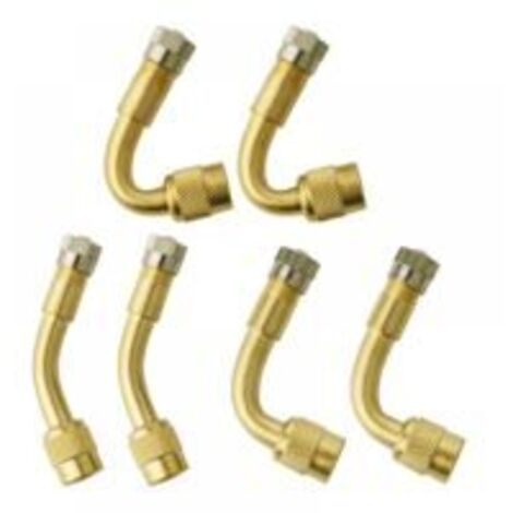 LAN Rallonges de valve de pneu, 3 types (couleur cuivre), adaptateur de valve, rallonge de valve, pour voitures, motos, vélos, camions