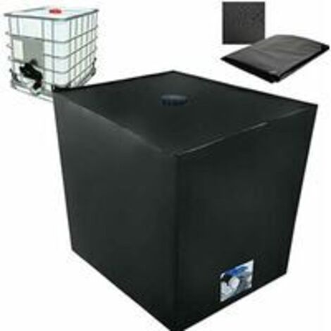 LAN S-giant Bâche de réservoir d'eau, Bache pour Cuve 1000 L IBC, Anti-poussière Anti-UV Anti-Pluie (116 x 100 x 120 cm)-420D