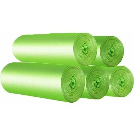 LAN Sacs Poubelles Bio 30 Litres, Lot de 100 Sacs Poubelles Indéchirables, Sacs Déchets Alimentaires de Cuisine, 100% Compostables & Biodégradables Sacs Poubelles en Amidon de Maïs