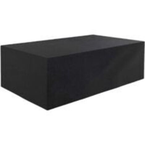 LAN Sollbry Housse Salon de JardinProtection Bache Table de Jardin Mobilier Extérieur Imperméable Coupe-Vent Anti-UV Résistant Au Froid Housse de Meuble Tissu Oxford Noir 170x94x70cm