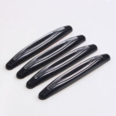 LAN Sollbry Lot de 4 protections de portières de voiture, housses latérales, autocollants anti-rayures, décoration pour la plupart des voitures et camions (noir)
