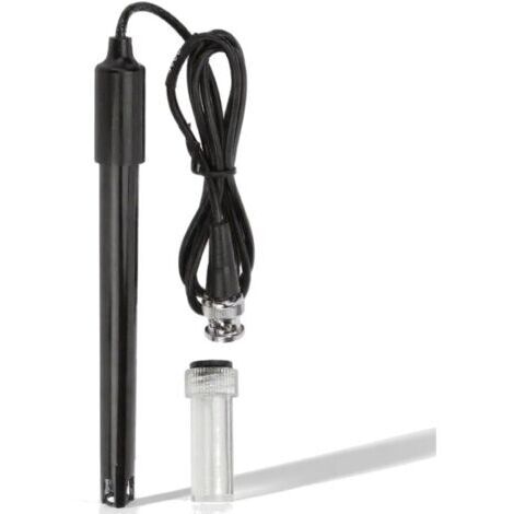 LAN Sonde pH pour piscines, électrode pH 0-14 avec connecteur BNC, haute précision, pour aquariums, piscines, laboratoires, hydroponie