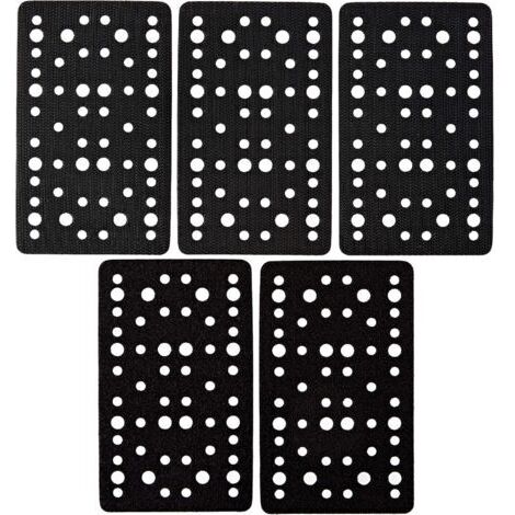 LAN Support de protection 80 x 133 mm, 54 trous, 5 pièces, pour la protection des disques de ponçage auto-adhésifs