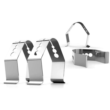 LAN Support de Thermomètre Clip de Température Acier Inoxydable Clip Thermomètre Clips (4Pièces )pour thermomètre avec 3 trous pour Thermomètre Barbecue