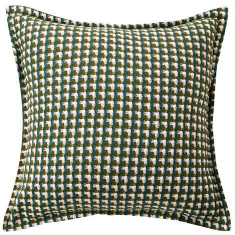 LAN Taie d'oreiller simple à carreaux verts rétro 60x70 Taies d'oreiller en coton et lin à motif pied-de-poule, coussins de tête de lit, coussins de dossier, coussins de salon, housses de coussins de 
