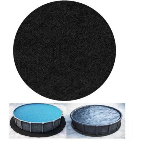 LAN Tapis de Sol pour Piscine, Hors Terre Tapis de Protection Noir Imperméable Pliable, Protecteur De Sol Piscine pour Rond Piscines