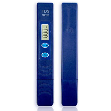 LAN Testeur d'eau TDS, testeur d'eau potable, testeur de qualité de l'eau 0-9990 ppm, testeur d'eau portable pour eau potable, lot de 2, bleu foncé