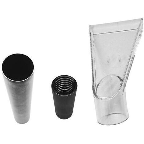 LAN Tête de raclette transparente de 38 mm, tube en acier inoxydable, tête transparente, joint en caoutchouc souple, accessoire pour aspirateur eau et poussière