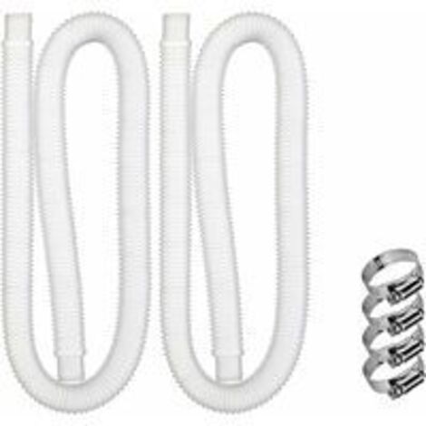 LAN Tuyau de piscine hors sol, 3.2cm/1.25in de diamètre, 1.5m/59in de long pour filtre de piscine Intex 330 GPH, 530 GPH et 1000 GPH