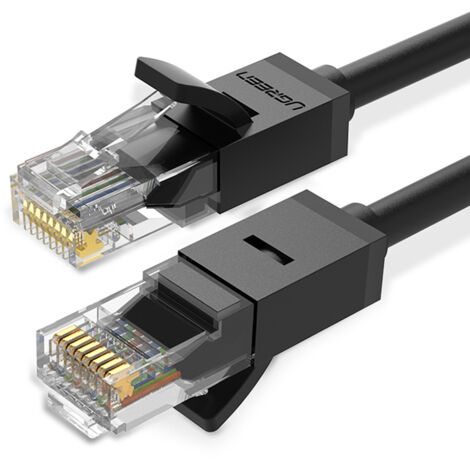 LAN U/UTP Kat. 6 1000Mb/s 15m schwarzes Patchkabel