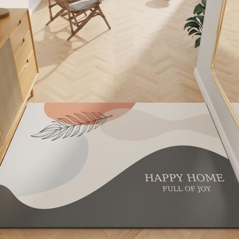 LAN Une feuille unique annonce l'automne - Impression horizontale 4060cm (cuir) Tapis de sol en cuir imperméable et résistant à l'huile, lavable et facile d'utilisation, adapté à un usage domestique, 
