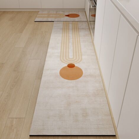 LAN Wakakusa 5080cm (terre de diatomées) Tapis de sol de cuisine, tapis ménager long, facile à nettoyer, tapis de sol en terre de diatomées, absorbant et antidérapant