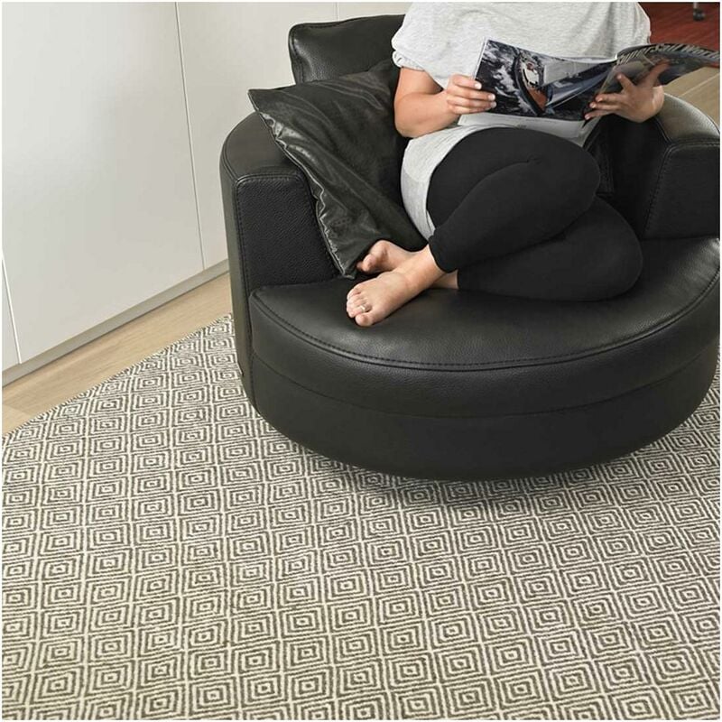 

Lana llena Kilim Alfombra Mano tejida 604 1A2T Color natural de la alfombra de lana Salón o habitación en UnAmourDeTapis - Autre