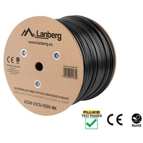 Lanberg 305,0 m Außenkabel (LCU6-21CU-0305-BK)