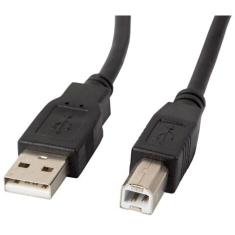 Lanberg AM-BM Ferrit-USB-2.0-Kabel, 1 m, Schwarz