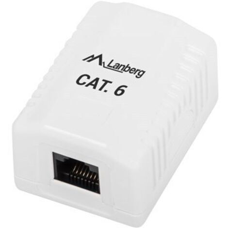 Lanberg Aufputzdose Kat.6 1xrj45 weiß