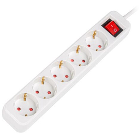 LANBERG BANDES DE MARQUE MODÈLE SCHUKO 5 SORTIES AVEC PROTECTION BLANC 1.5M PS1-05F-0150-W