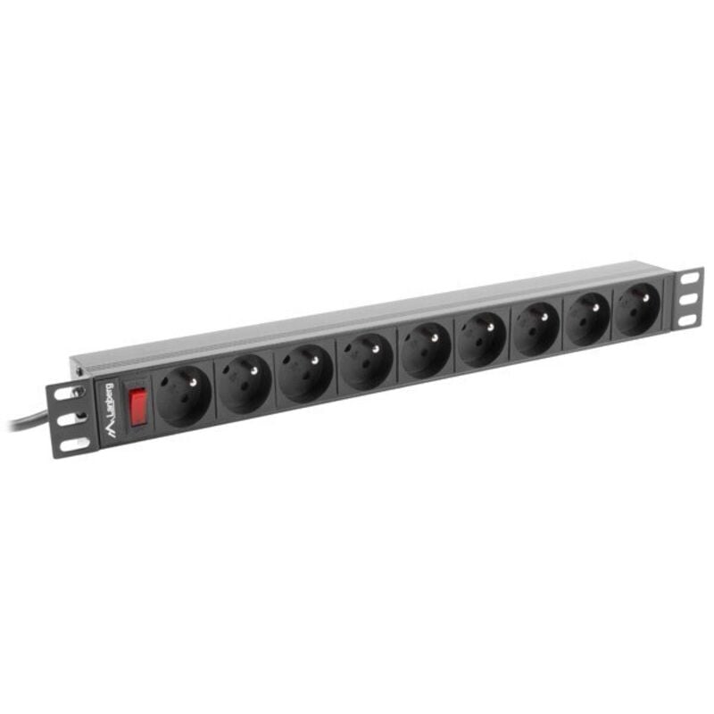 Barrettes de marque modèle 1U 16A rack 19 9X prise noir 3M PDU-09E-0300-BK - Lanberg