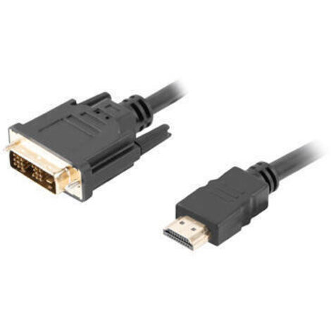 Lanberg CA-HDDV-10CC-0030-BK adaptador de cable de vídeo 3 m HDMI tipo A (Estándar) DVI-D Negro