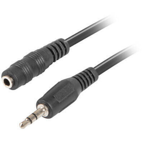 Lanberg CA-MJFJ-10CC-0050-BK cable de audio 5 m 3,5mm Negro