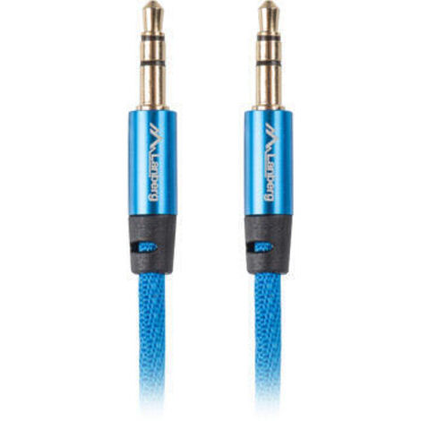 Lanberg CA-MJMJ-10CU-0020-BL cable de audio 2 m 3,5mm Azul
