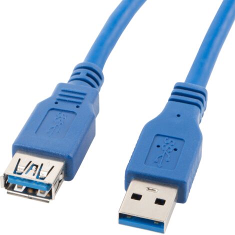 Lanberg CA-US3E-10CC-0018-B cable USB 1,8 m USB A Azul