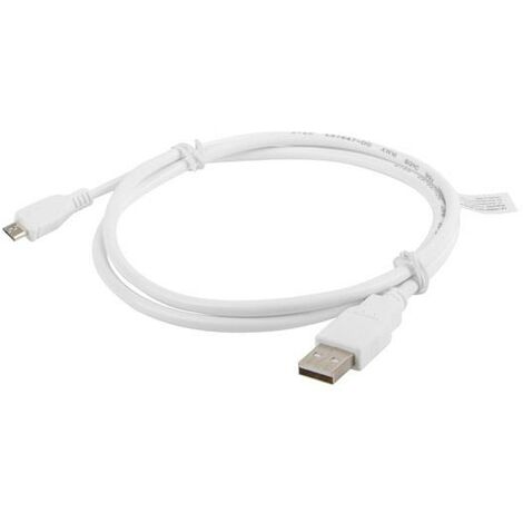 LANBERG CA-USBM-10CC-0010-W - Cavo da micro USB a USB-A 2.0 maschio/maschio da 1 m White