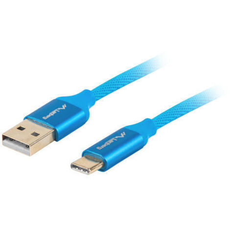 Lanberg CA-USBO-22CU-0010-BL cable USB 1 m USB 2.0 USB C USB A Azul