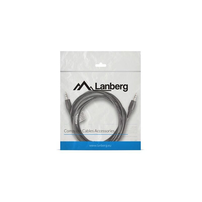 

CABLE ESTEREO CA-MJMJ-10CC-0020-BK JACK 3.5MM MACHO A JACK 3.5MM MACHO,2 METROS - Lanberg
