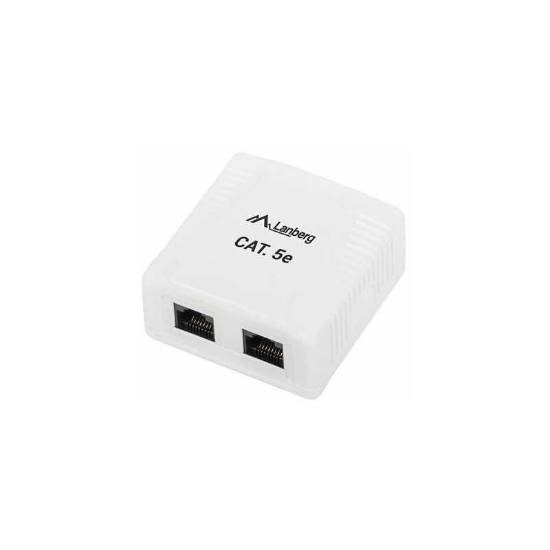 

Roseta de superficie cat.5e utp 2x toma rj45 blanco - Lanberg